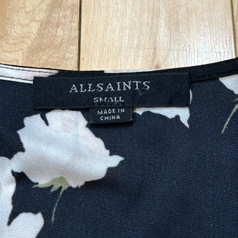 NWOT All Saints Floral Wrap Dress - Picture 3 of 7